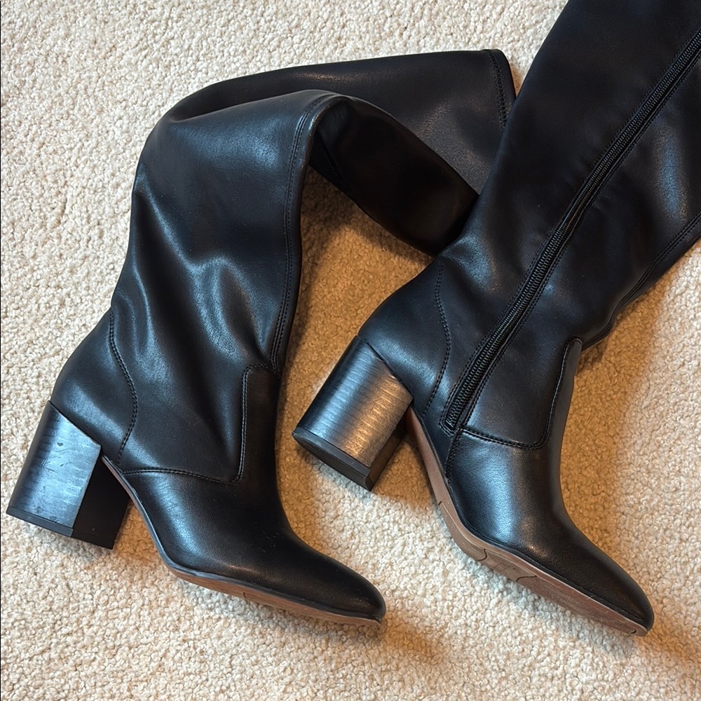 Franco Sarto Wide Calf Knee-High Boots – Size 6, Like New